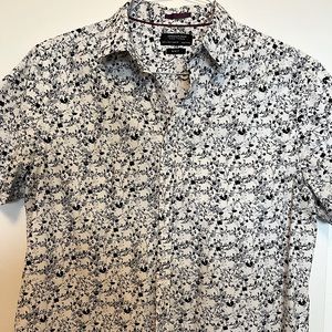 Slim fit - Denim and Flower poplin shirt